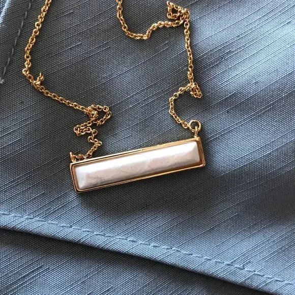 Bar Silver Necklace - Picture 2 of 3